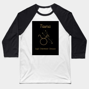 Astrology Collection - Taurus (Symbol & Constellation) Baseball T-Shirt